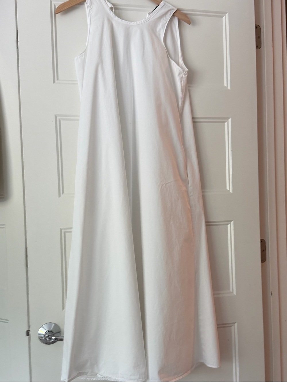 Zara White Sleeveless Maxi Dress.
